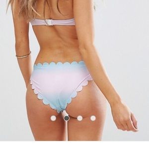 ASOS boohoo ombré scallop swim bottom